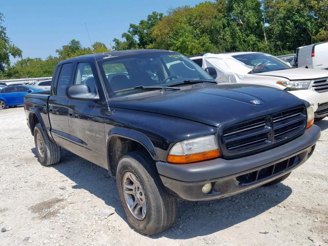 1B7HG38N82S618335 - 2002 DODGE DAKOTA QUA BLACK photo 1