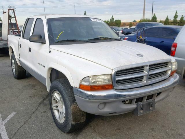 1B7GG2AN91S124502 - 2001 DODGE DAKOTA QUA WHITE photo 1