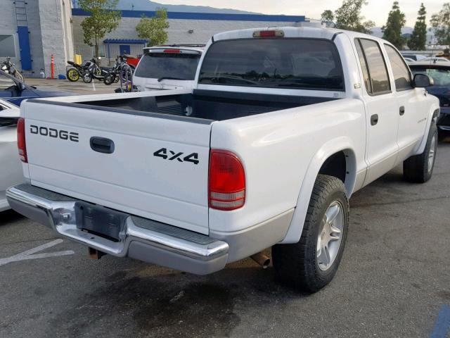 1B7GG2AN91S124502 - 2001 DODGE DAKOTA QUA WHITE photo 4