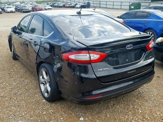 3FA6P0H72FR143876 - 2015 FORD FUSION SE BLACK photo 3