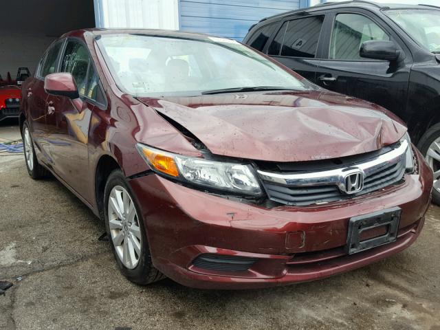 19XFB2F90CE364727 - 2012 HONDA CIVIC EXL BURGUNDY photo 1