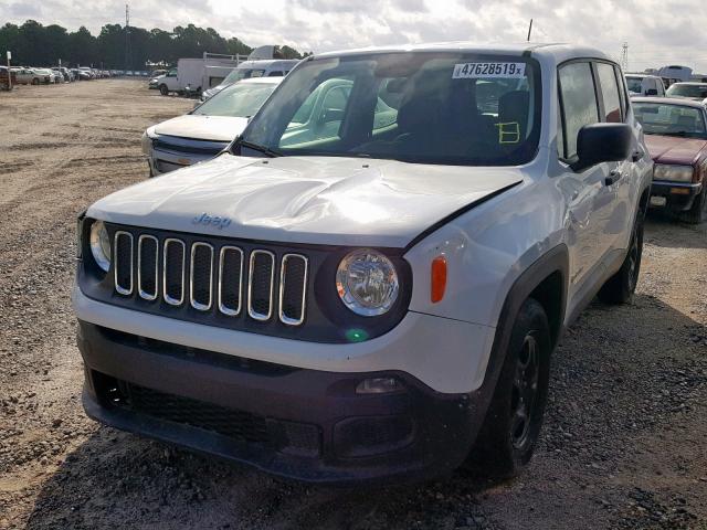 ZACCJAAB1HPF50300 - 2017 JEEP RENEGADE S WHITE photo 2