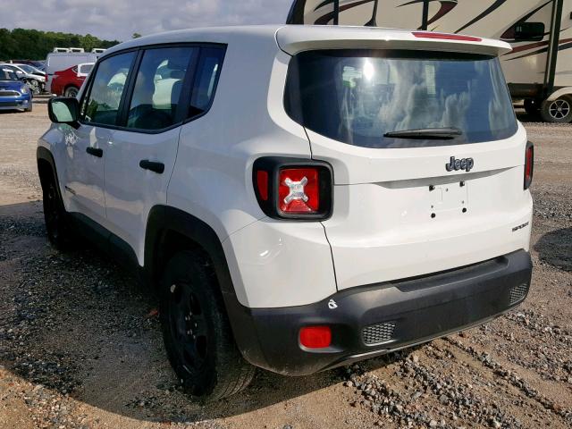 ZACCJAAB1HPF50300 - 2017 JEEP RENEGADE S WHITE photo 3