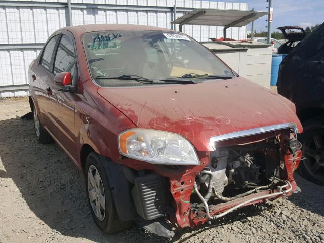 KL1TD5DE7AB128480 - 2010 CHEVROLET AVEO LS RED photo 1