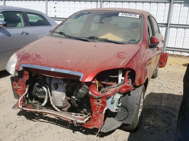 KL1TD5DE7AB128480 - 2010 CHEVROLET AVEO LS RED photo 2