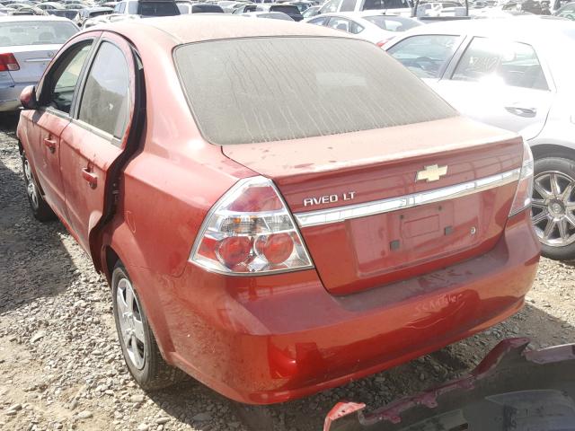 KL1TD5DE7AB128480 - 2010 CHEVROLET AVEO LS RED photo 3
