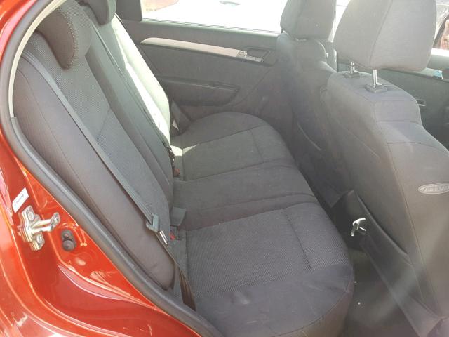 KL1TD5DE7AB128480 - 2010 CHEVROLET AVEO LS RED photo 6