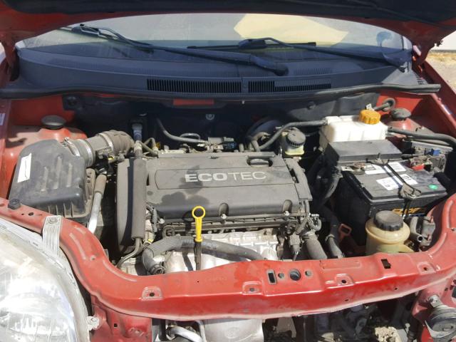 KL1TD5DE7AB128480 - 2010 CHEVROLET AVEO LS RED photo 7