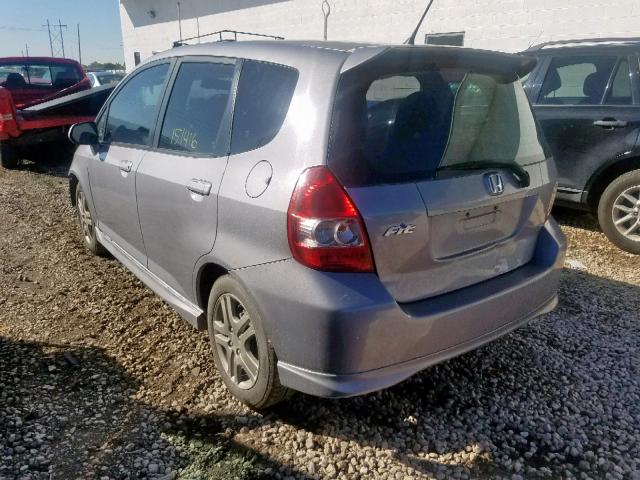 JHMGD38648S050010 - 2008 HONDA FIT SPORT GRAY photo 3