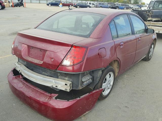 1G8AJ55FX6Z191498 - 2006 SATURN ION LEVEL RED photo 4