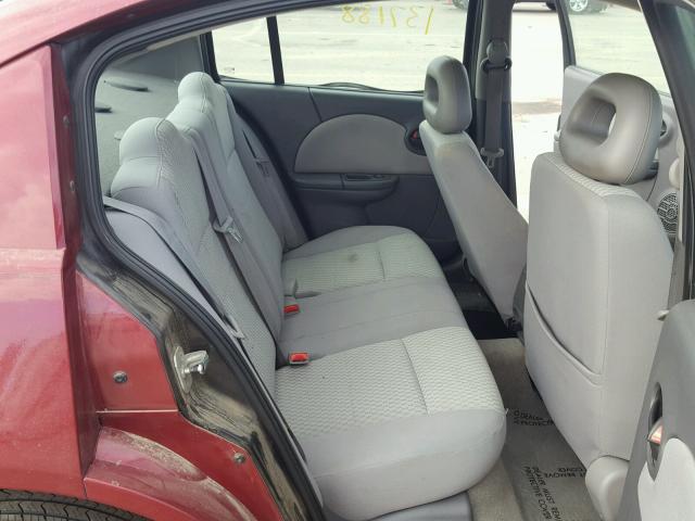 1G8AJ55FX6Z191498 - 2006 SATURN ION LEVEL RED photo 6