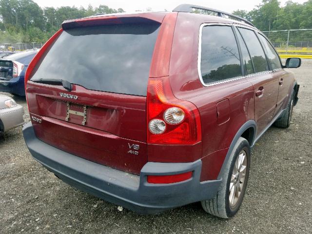 YV1CZ852951217179 - 2005 VOLVO XC90 V8 RED photo 4