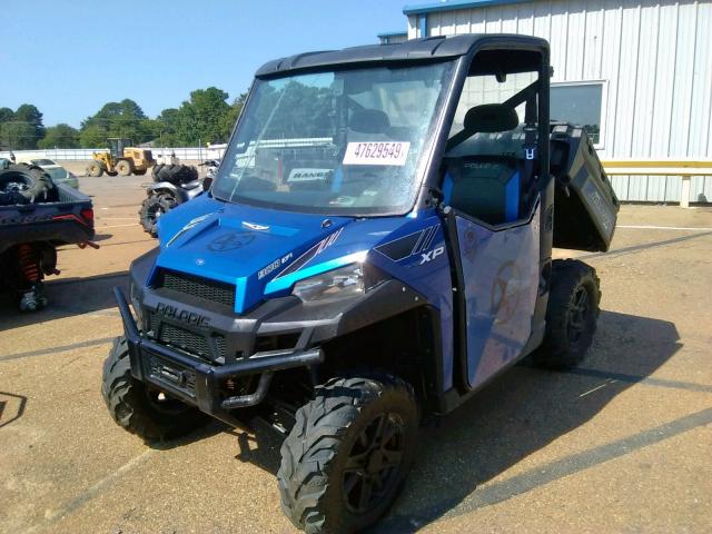 4XAUH9EA5EG349323 - 2014 POLARIS RANGER 900 BLUE photo 2