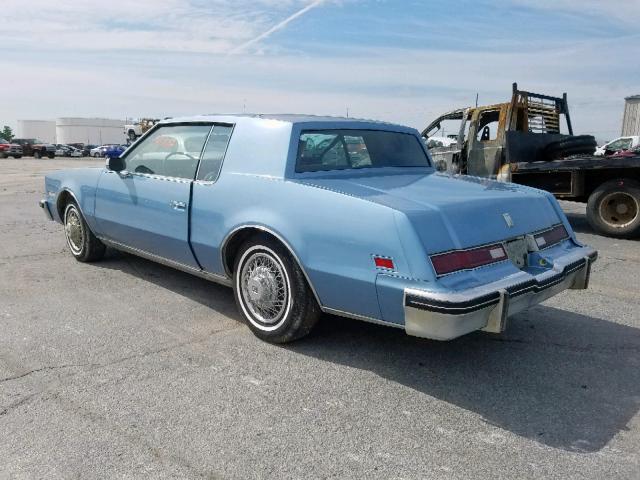 1G3AZ57Y8BE333930 - 1981 OLDSMOBILE TORONADO B BLUE photo 3