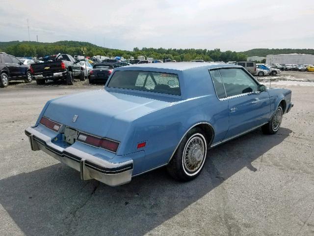 1G3AZ57Y8BE333930 - 1981 OLDSMOBILE TORONADO B BLUE photo 4