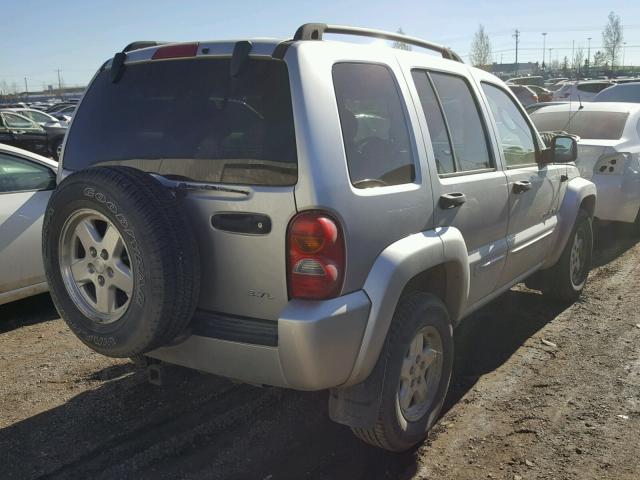 1J8GL58KX2W308357 - 2002 JEEP LIBERTY LI SILVER photo 4