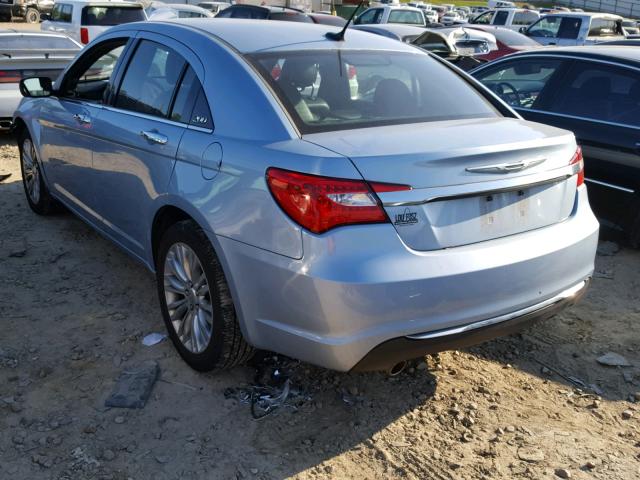 1C3CCBCG5DN651727 - 2013 CHRYSLER 200 LIMITE BLUE photo 3