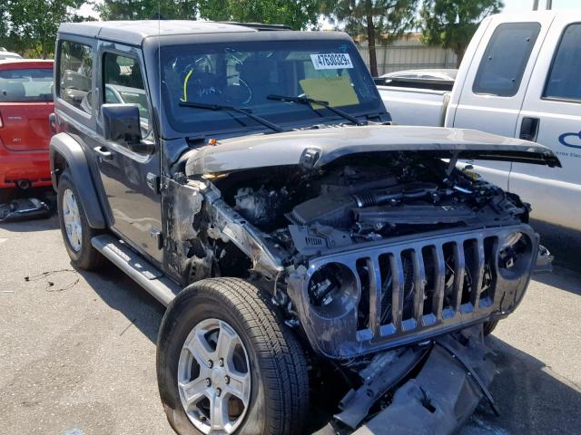 1C4GJXANXKW521886 - 2019 JEEP WRANGLER S GRAY photo 1