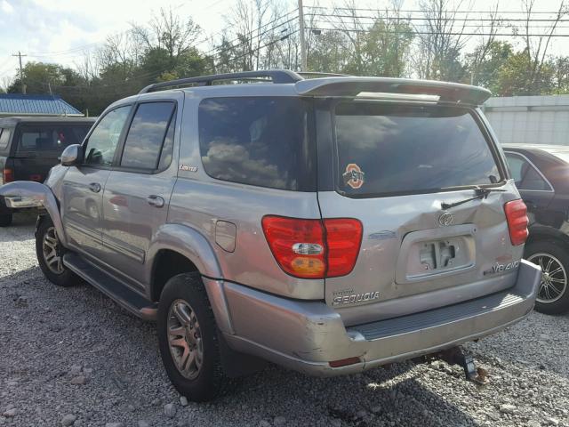 5TDBT48AX3S186510 - 2003 TOYOTA SEQUOIA LI SILVER photo 3