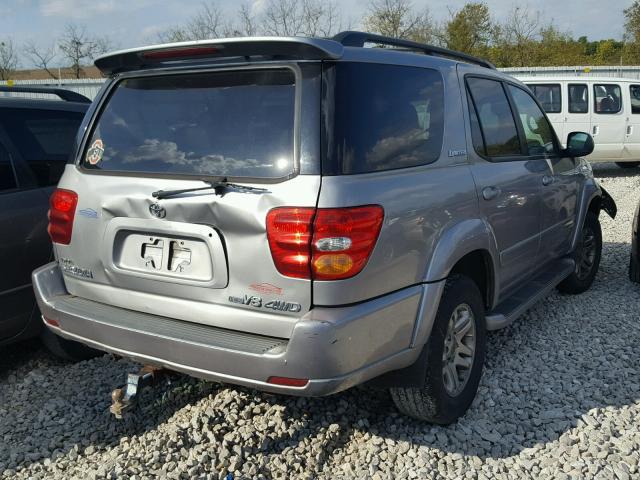 5TDBT48AX3S186510 - 2003 TOYOTA SEQUOIA LI SILVER photo 4