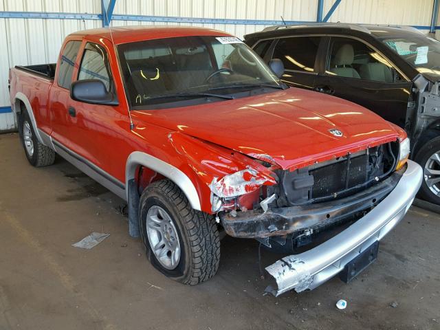 1D7HL42N03S181318 - 2003 DODGE DAKOTA SLT RED photo 1