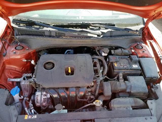 3KPF54AD5KE062900 - 2019 KIA FORTE EX ORANGE photo 7