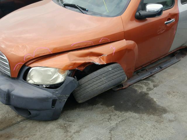 3GNDA23D67S628616 - 2007 CHEVROLET HHR LT ORANGE photo 9