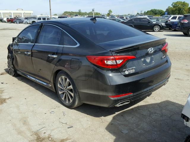 5NPE34AF5FH062335 - 2015 HYUNDAI SONATA SPO BLACK photo 3