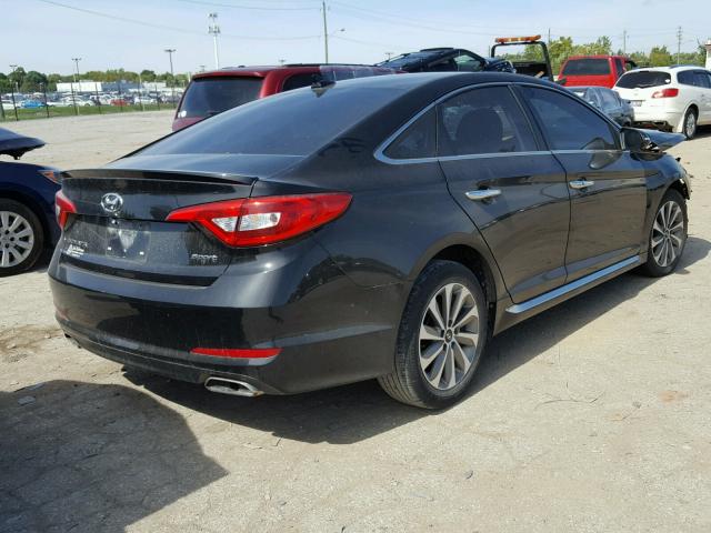 5NPE34AF5FH062335 - 2015 HYUNDAI SONATA SPO BLACK photo 4