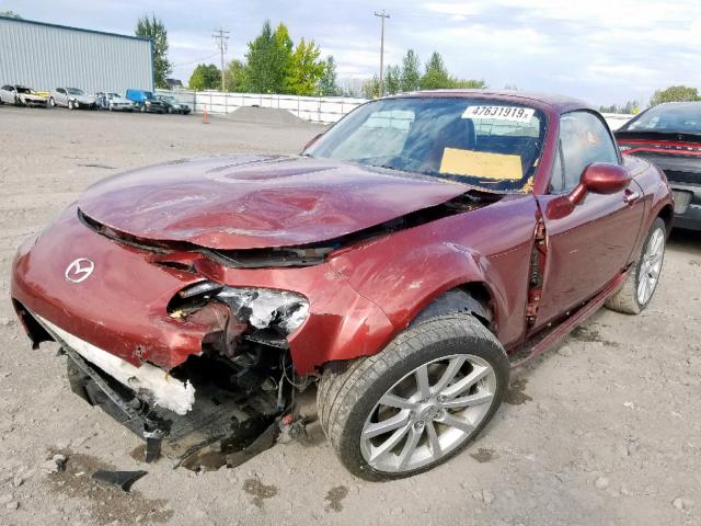 JM1NC26F680156558 - 2008 MAZDA MX-5 MIATA BURGUNDY photo 2