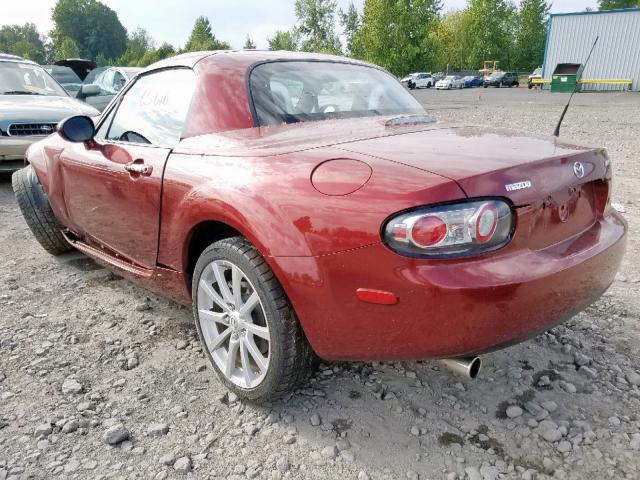 JM1NC26F680156558 - 2008 MAZDA MX-5 MIATA BURGUNDY photo 3