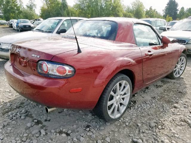 JM1NC26F680156558 - 2008 MAZDA MX-5 MIATA BURGUNDY photo 4