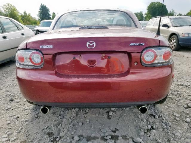 JM1NC26F680156558 - 2008 MAZDA MX-5 MIATA BURGUNDY photo 6