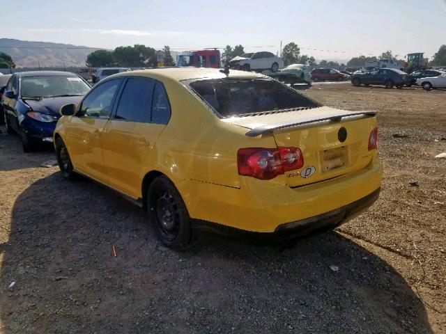 3VWWJ71KX7M179653 - 2007 VOLKSWAGEN JETTA GLI YELLOW photo 3