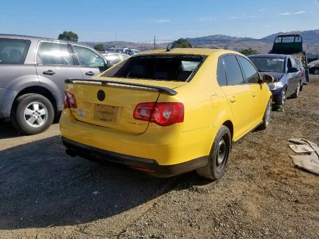 3VWWJ71KX7M179653 - 2007 VOLKSWAGEN JETTA GLI YELLOW photo 4