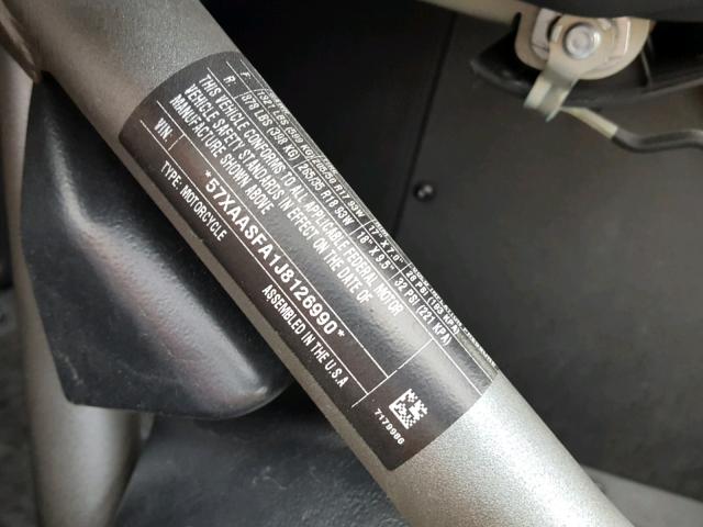 57XAASFA1J8126990 - 2018 POLARIS SLINGSHOT BLACK photo 10