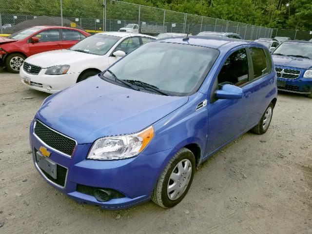 KL1TD66E29B638797 - 2009 CHEVROLET AVEO LS BLUE photo 2