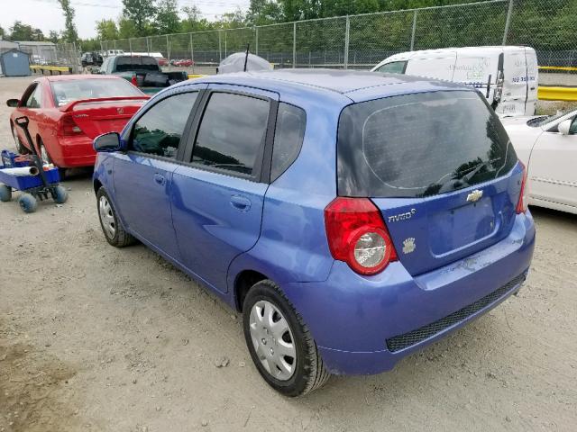 KL1TD66E29B638797 - 2009 CHEVROLET AVEO LS BLUE photo 3