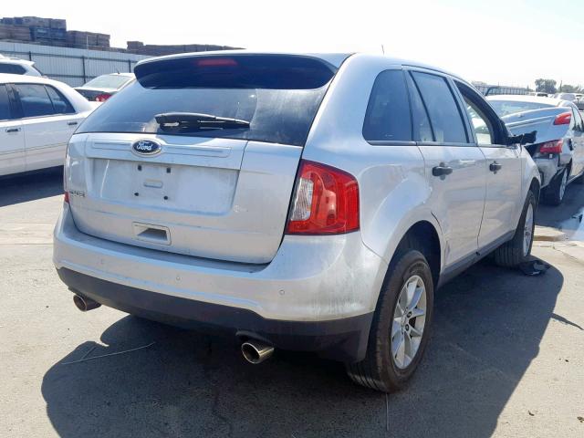 2FMDK3GC3EBB06828 - 2014 FORD EDGE SE SILVER photo 4