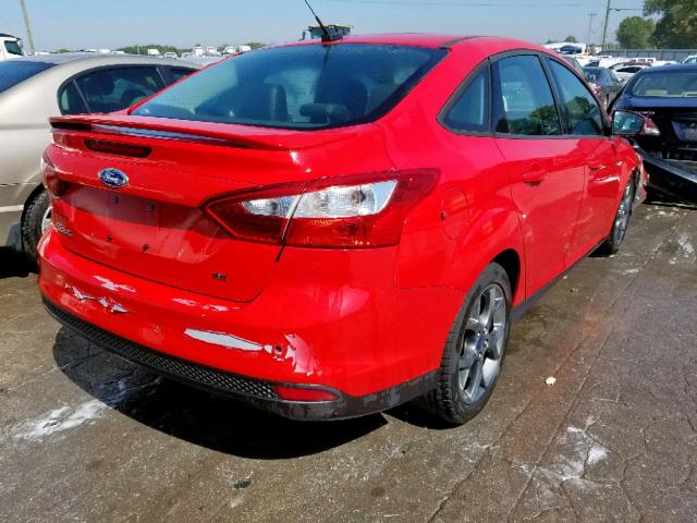 1FADP3F23DL330183 - 2013 FORD FOCUS SE RED photo 4