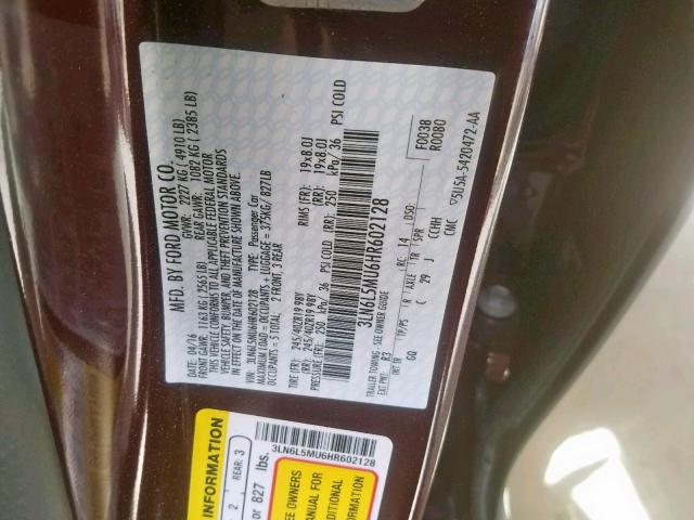 3LN6L5MU6HR602128 - 2017 LINCOLN MKZ HYBRID MAROON photo 10