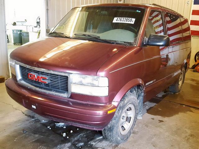 1GKEL19W2TB500023 - 1996 GMC SAFARI XT MAROON photo 2