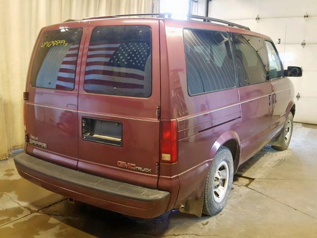 1GKEL19W2TB500023 - 1996 GMC SAFARI XT MAROON photo 4