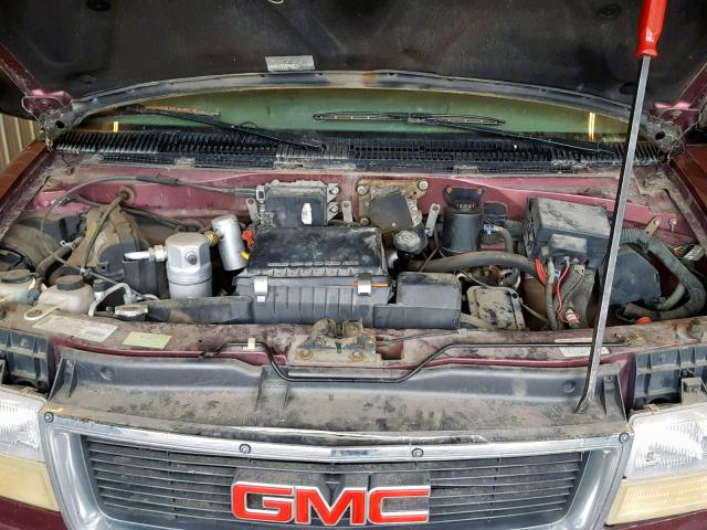 1GKEL19W2TB500023 - 1996 GMC SAFARI XT MAROON photo 7