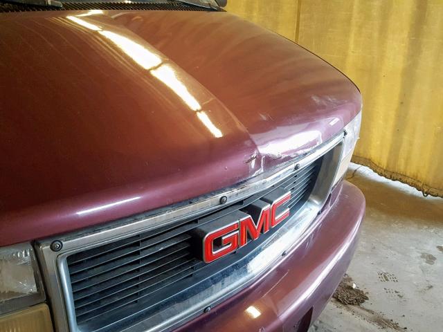 1GKEL19W2TB500023 - 1996 GMC SAFARI XT MAROON photo 9