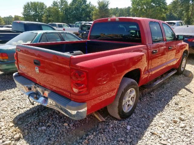 1D7HE48K45S315001 - 2005 DODGE DAKOTA QUA RED photo 4