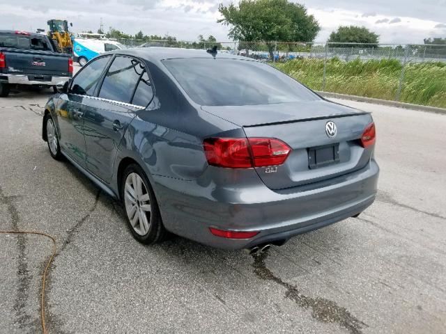 3VW4A7AJ8CM366740 - 2012 VOLKSWAGEN JETTA GLI GRAY photo 3