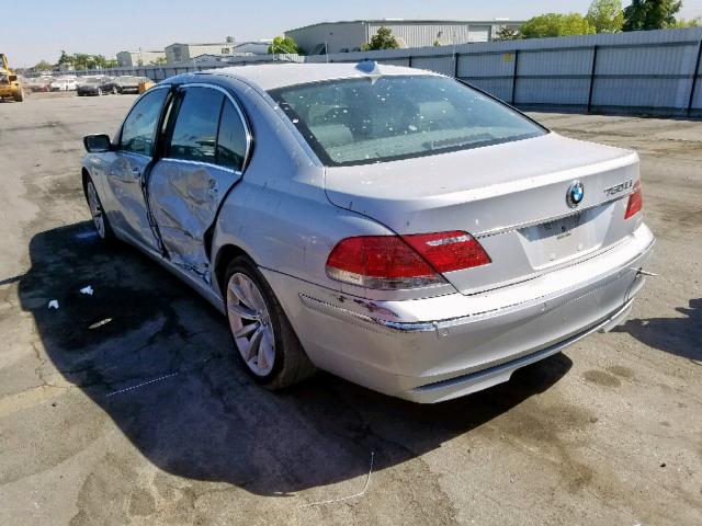 WBAHN83517DT68729 - 2007 BMW 750 SILVER photo 3