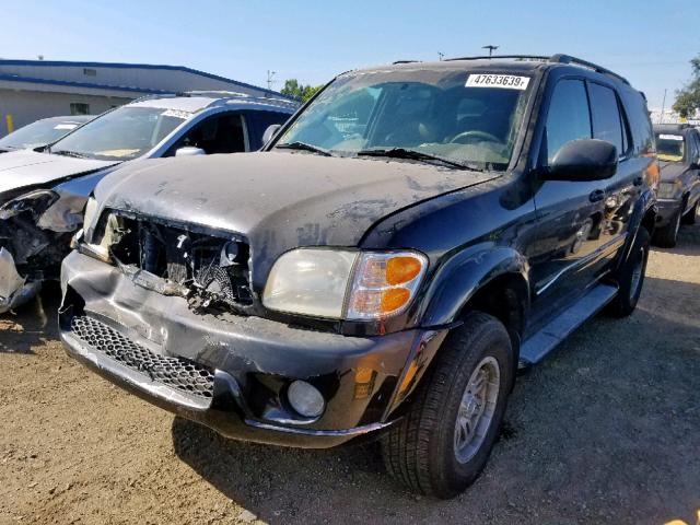 5TDZT38A71S016448 - 2001 TOYOTA SEQUOIA LI BLACK photo 2