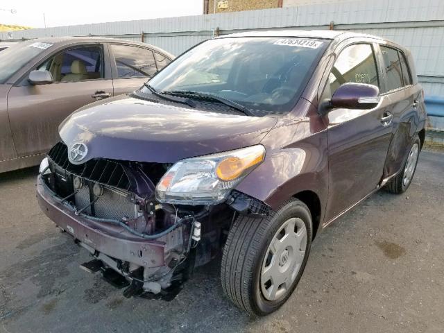 JTKKUPB44D1034201 - 2013 TOYOTA SCION XD BURGUNDY photo 2